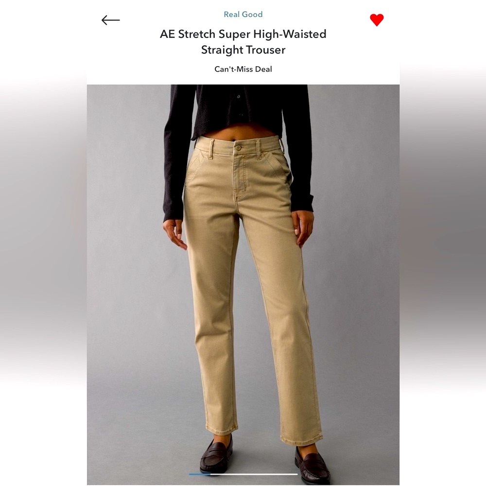 American Eagle Super High Waisted Straight Trouser